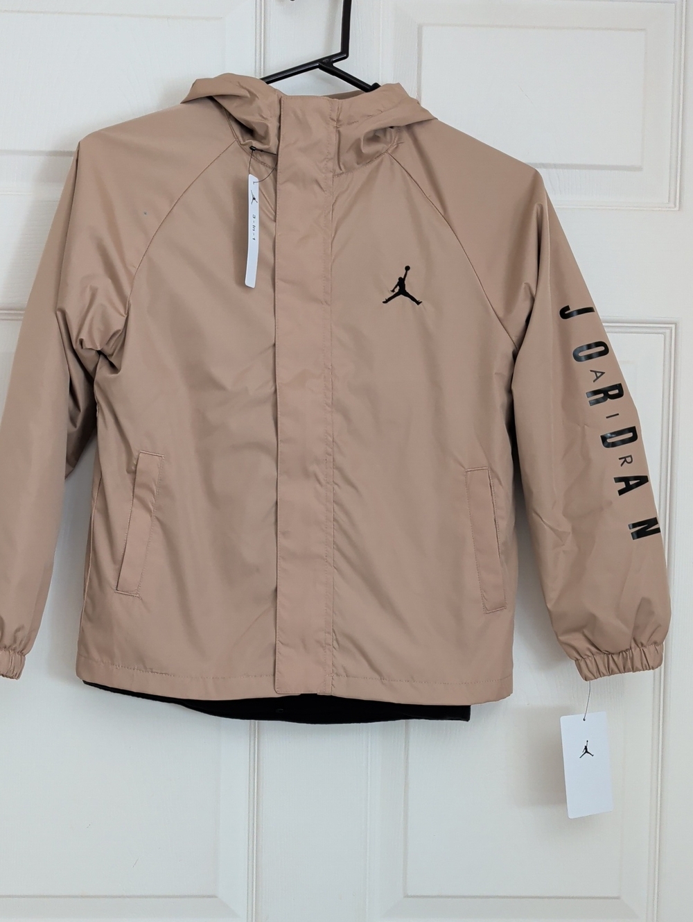 Jordan Boys' Tan 8-20 3 in 1 System Long-Sleeve Jacket
